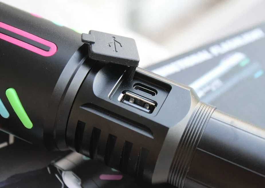 Lanterne led tip Laser telezoom afisaj electronic ,raza 800 metri