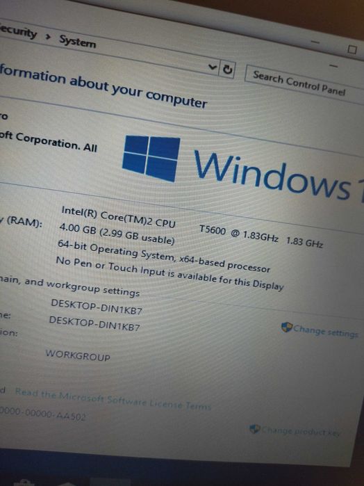 Laptop dual core 4 gb ram