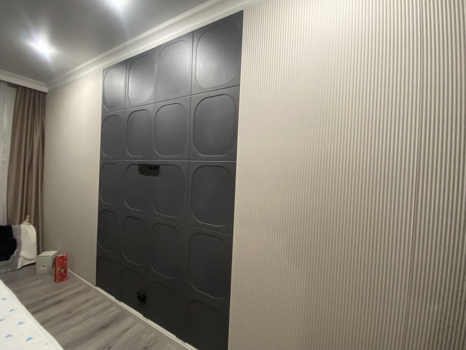 Установка бамбуковых панелей