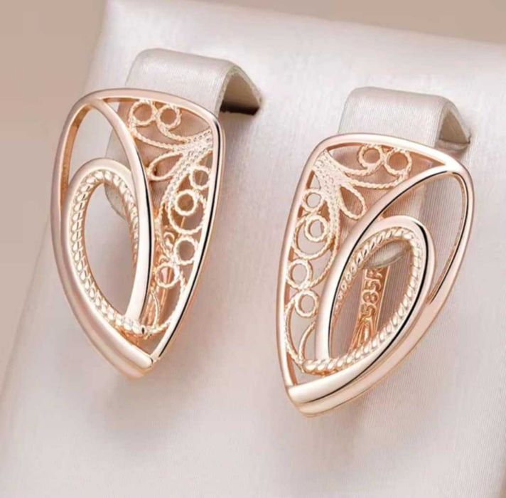 GP120,cercei placati aur 14k,incuietoare sigura,filigranati,noi