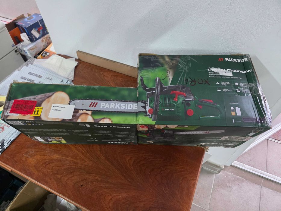 Drujba pe benzina Parkside, model PBKS 53 C3, 2 kW, lungime taiere 45 cm, sistem de ungere automata, 86x26x29cm