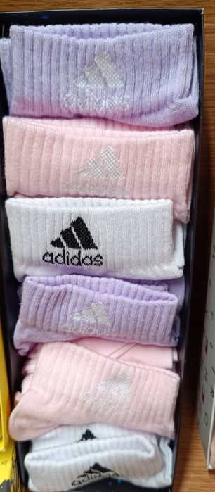 Set 6 perechi sosete Dama Adidas  scurte sau lungi