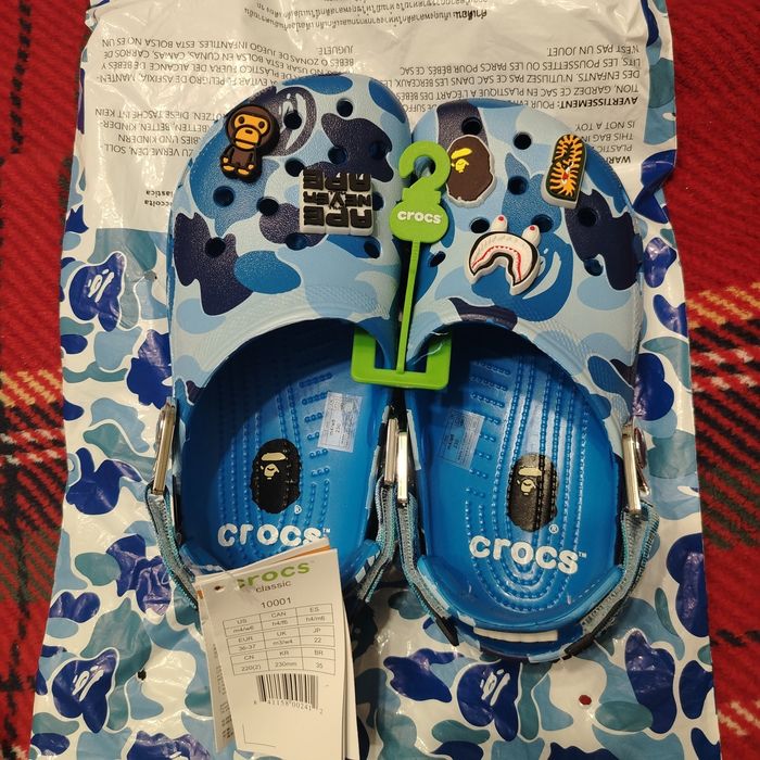 Crocs bape/Кроксы бейп синие!!!