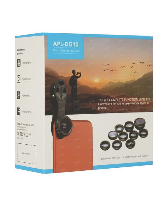 Объективы, набор линз 10 в 1, для любых телефонов с камерой
