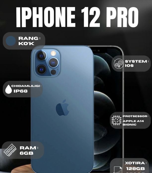 Iphone 12 pro garantiyasi bor