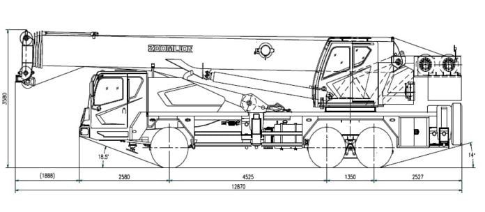 Автокран шоссейный ZTC250V
