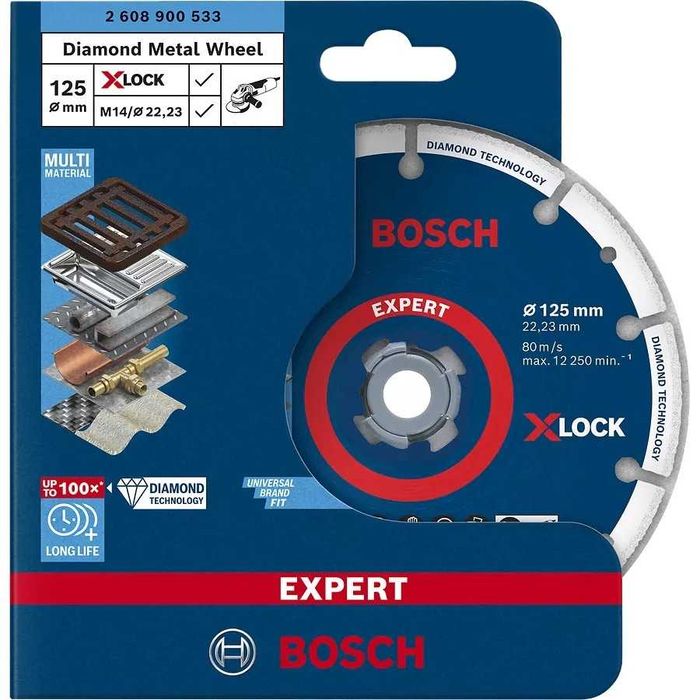 Диамантен диск BOSCH  DIAMOND METAL 2608900533, 125×22.23, за метал