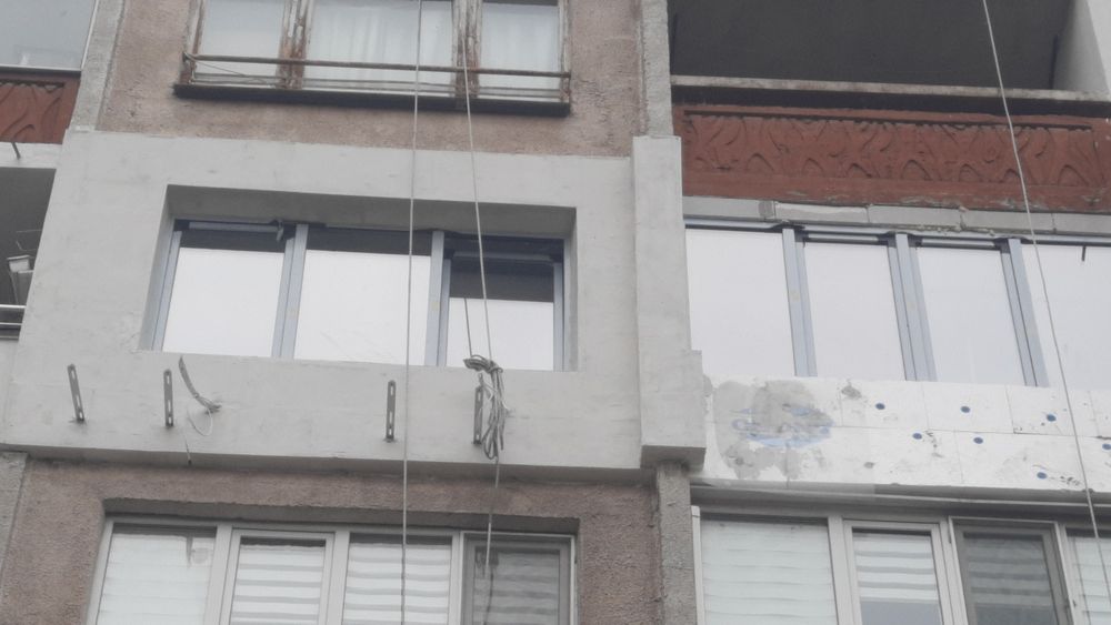 Монтаж на топло изолация. Алпинисти София . Саниране София