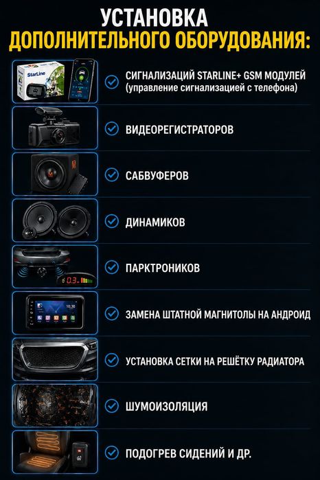 Автосигнализации с установкой