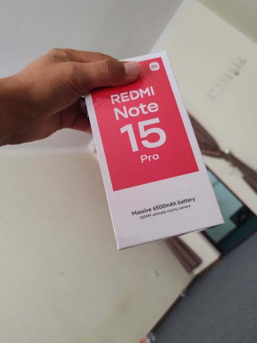 Redmi Note 15 pro, 8/256 Xotira, Rangi qora, Pachka,