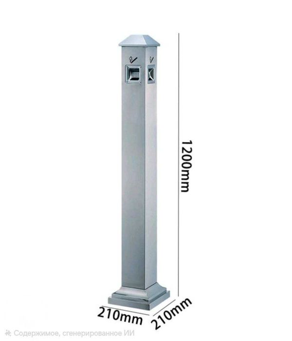Урна для сортировки мусора (Нержавейка) 3 секции по 52 литра