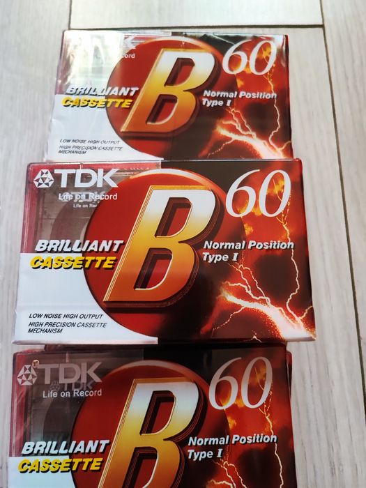 Casete audio TDK B60 sigilate –colecție vintage, calitate superioară!