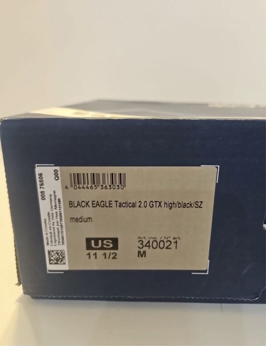 Haix black eagle GTX high zipper 45