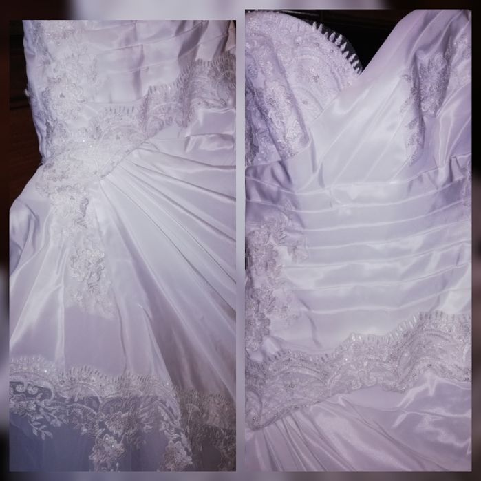 Свадебное платье! Фата, перчатки в подарок!