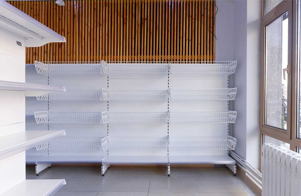 Торговые стеллажи, прочный металл, широкий размерный ряд