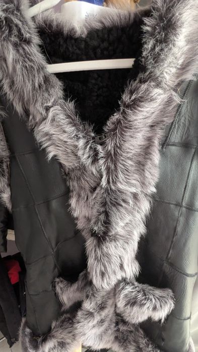 Елек естествена кожа XL