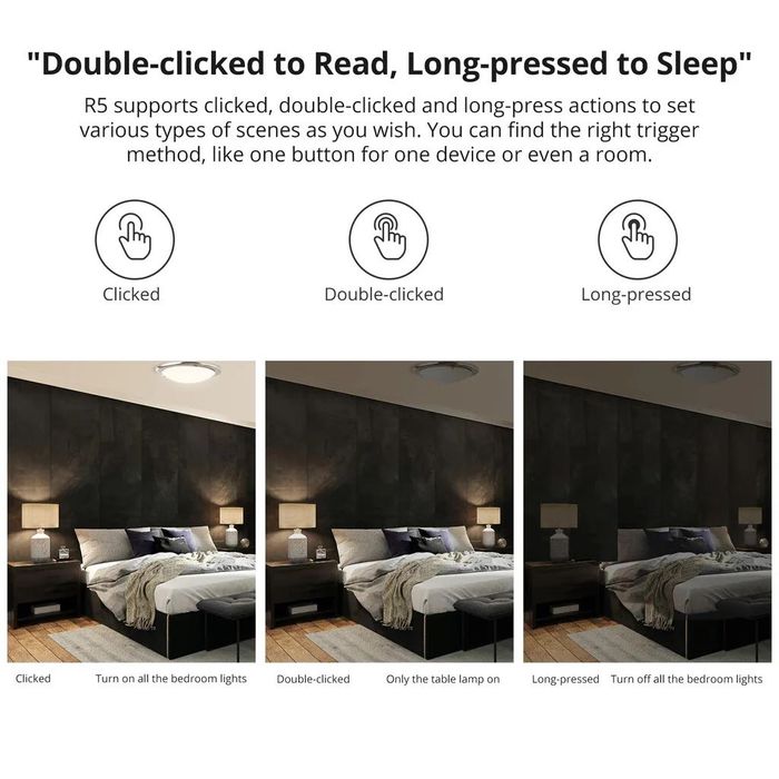 Smart SONOFF SwitchMan R5W превключвател за сцени с батерия 6-канална