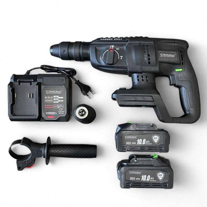 Акумулаторен безчетков перфоратор с 2 патроника 36V 10Ah StahlMayer