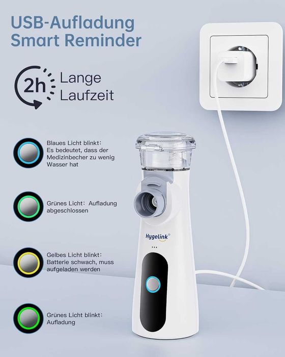 НОВ! Преносим инхалатор (небулизатор), тих, компактен, за деца и възра