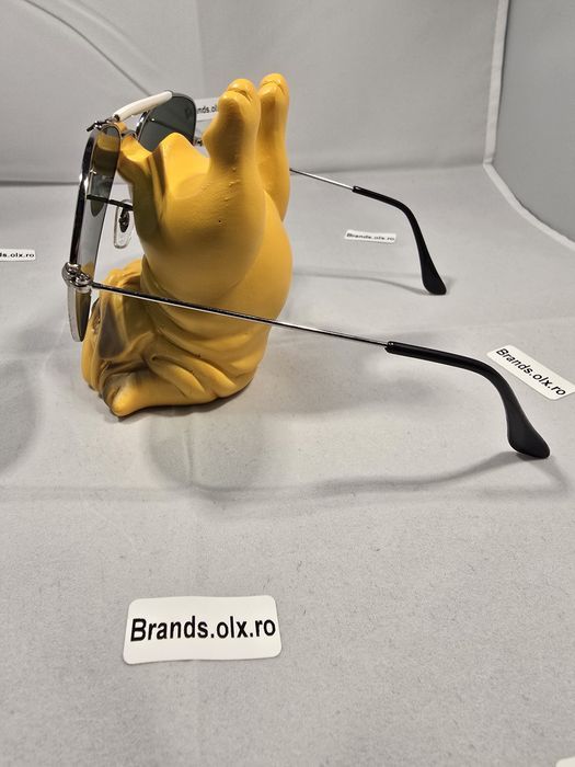 Promotie - Ochelari de soare Ray-Ban RB3030 Outdoorsman I, lentile verzi din sticla, rama argintie pilot shaped