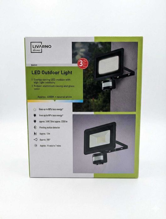 Proiector cu senzor de miscare LIVANO HOME, 24w si aprox 2250 lumeni