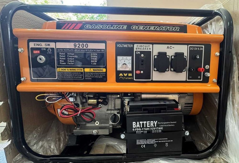 Генератор за ток 8 kW, бензинов, монофазен,AVR,ел. стартер, Titan