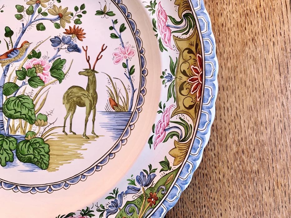 Винтидж чиния за стена, Западна Германия от Karlsruche 1975