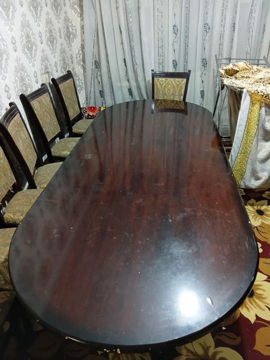 Стол стулья для гостиной. Мехмонхона учун стол 12 та стул