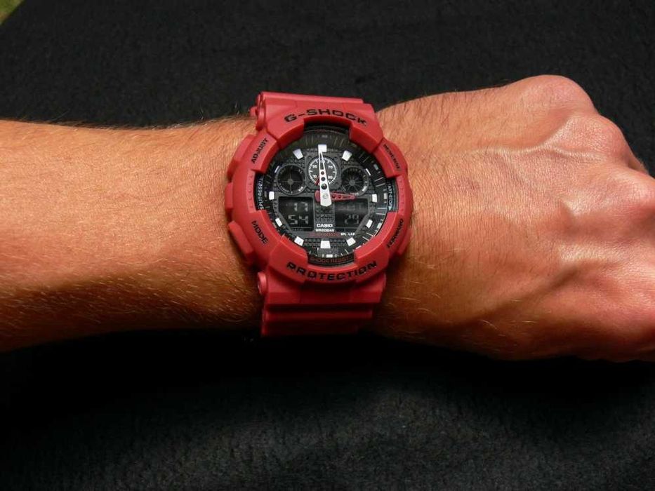 Ceas Sport CASIO G-SHOCK GA-100 RED-ROSU MAT NOU 2026 !!