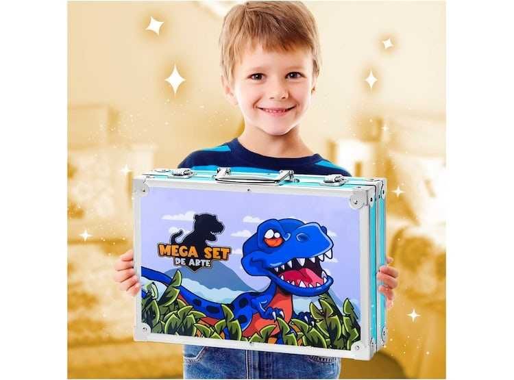 Set de pictura si desen pentru copii,Logit,145 de piese, Dinozaur