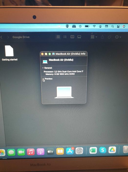 Macbook Air, I7, 2.2 Ghz,2017, SSD 512 Gb - stare buna (din State)