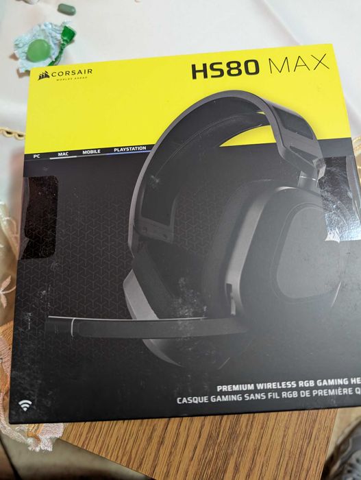 Căști gaming corsair hs80 max sigilate sunt fara fir