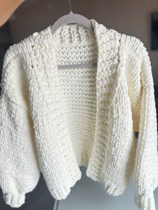 cardigan de pluș Hand made lucrat manual