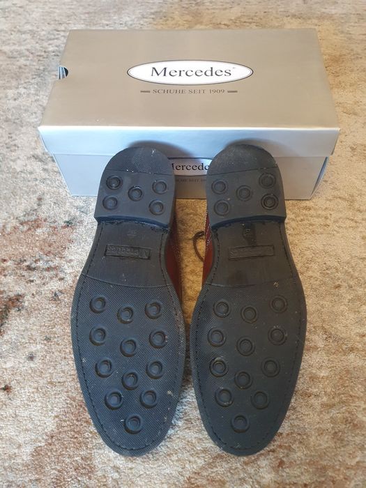 Pantofi barbatesti maro din piele, Mercedes