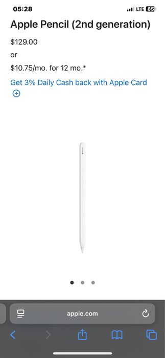 Apple Pencil / 2-avlod / Original
