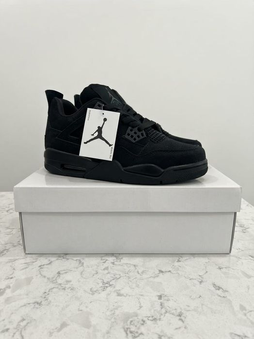 Adidasi Jordan 4 Retro Black - Adidasi Fete Baieti