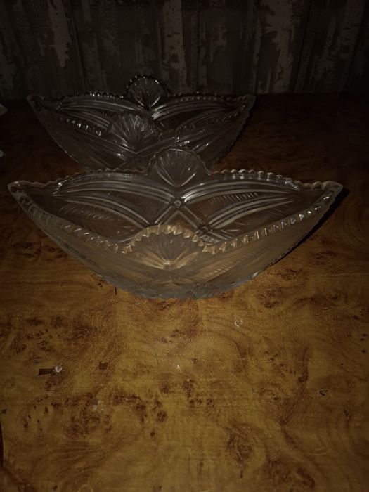 Советские  хрустальные лодочки