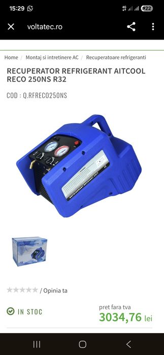 Recuperator refrigerat freon frigider