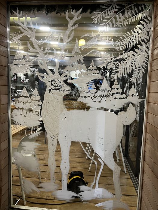 Рисунки на окнах