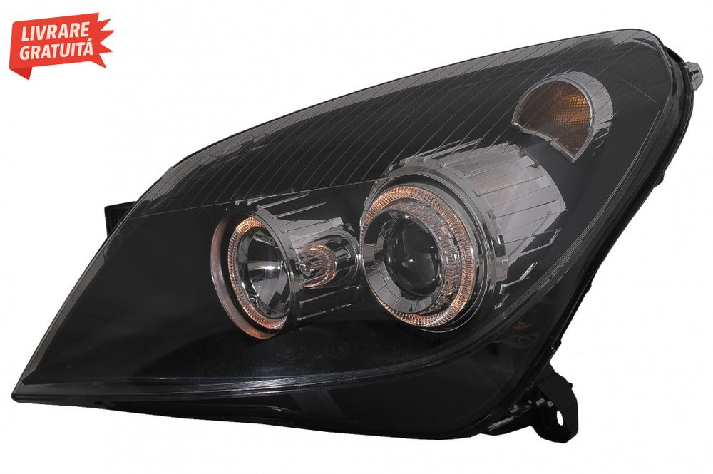 Faruri Opel Astra H (03.2004-2009) Angel Eyes Negru