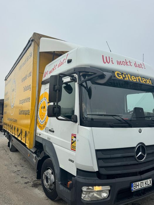 Vand mercedes Atego 818 euro 6 cabina dubla prelata lift perne variante