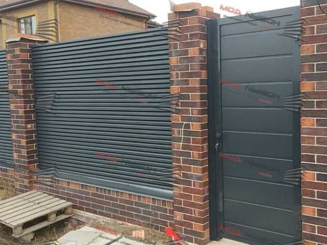 Забор жалюзи горизонтальный