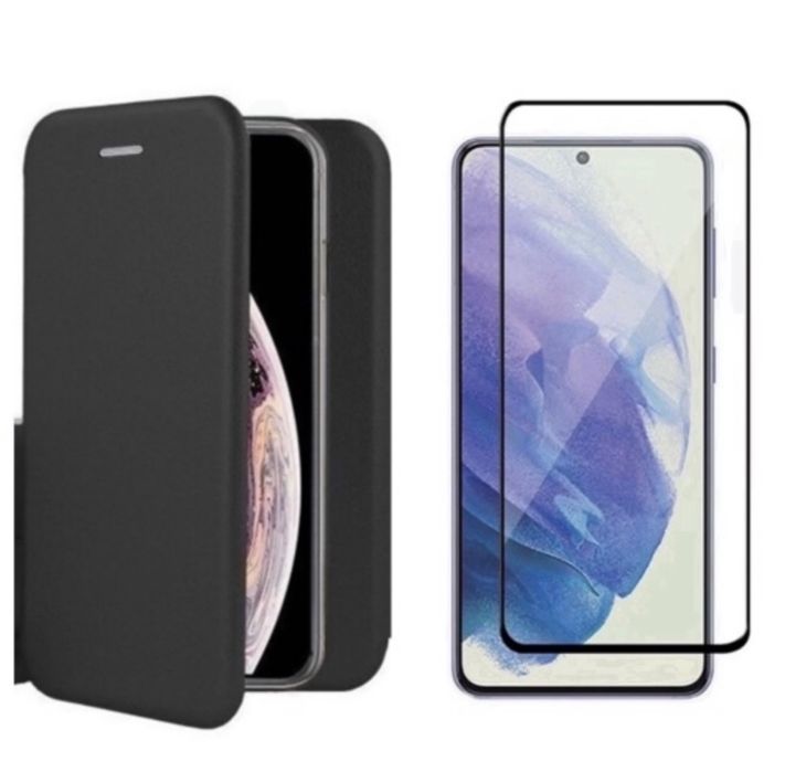 Motorola G32/G53/G54/G72/G85/G24 Husa Flip Case + Folie Sticla Curbata