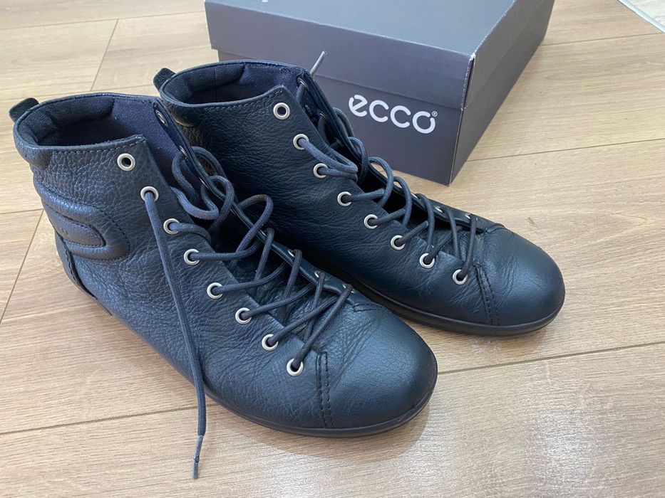 Ботинки Ecco размер 38, кожа, б/у  демисезон