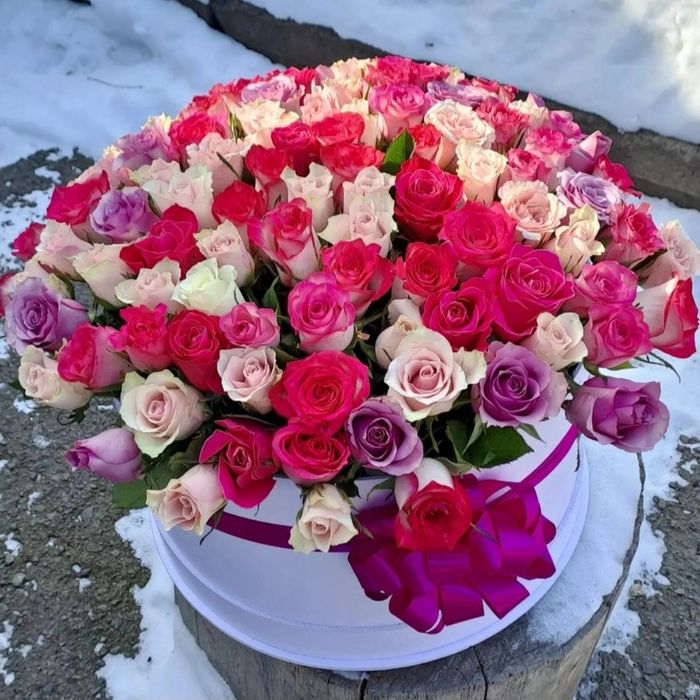 51роза микс букет