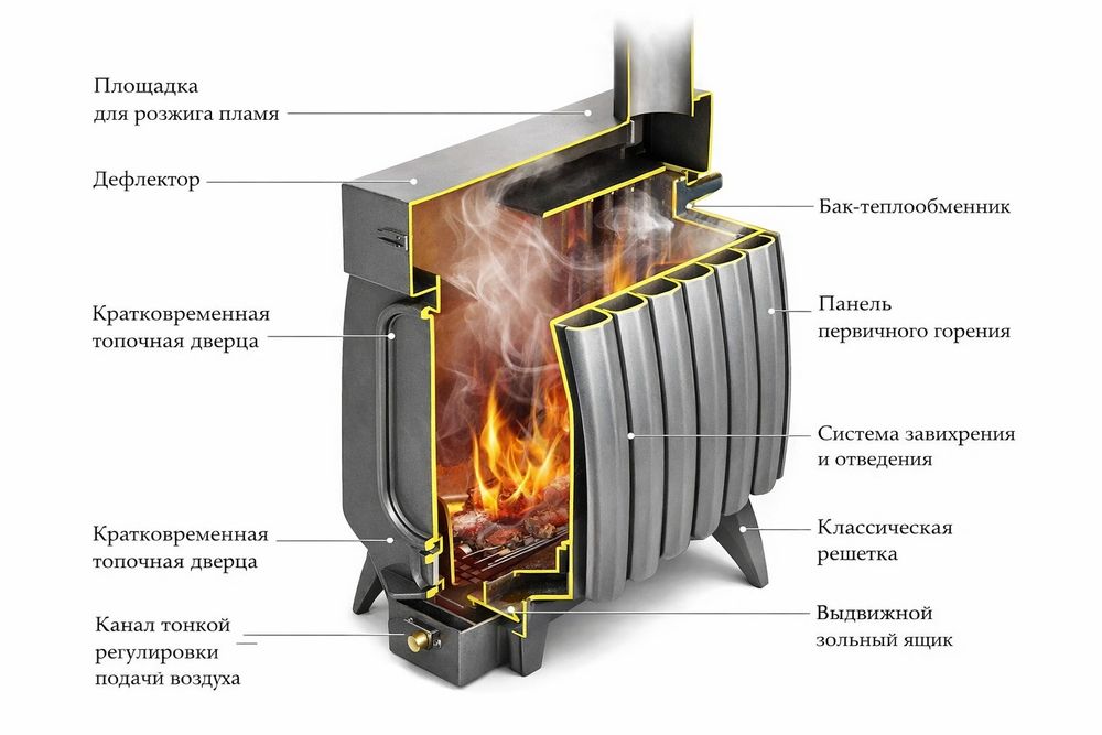 Печь ТМФ Огонь-батарея 5
