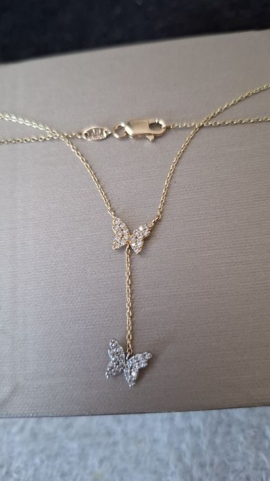 Lantisor aur 14k cu fluturasi