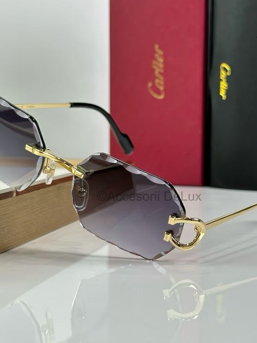 Ochelari de Soare Cartier Premiere  CT0333S Noi Full Box Verificare Colet Gold