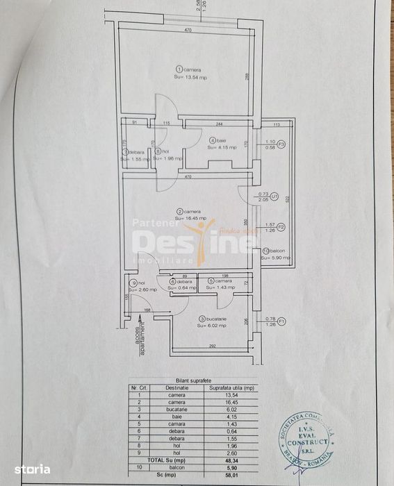 Apartament 2 camere la etaj intermediar, bloc izolat, in zona Spitalul