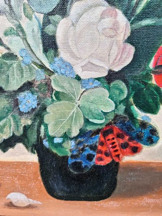 Tablou vechi - armonie florala - semnat si datat Walgraeve `79